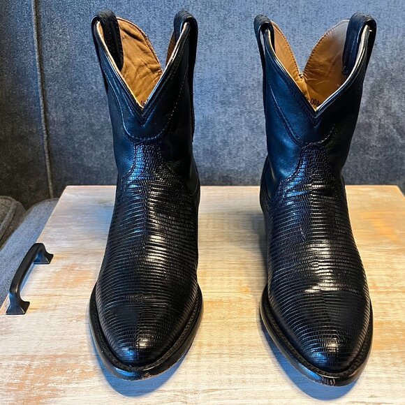 Tecovas “The Casey” Women’s Booties – Midnight Lizard | Size 6B - Picture 2 of 6